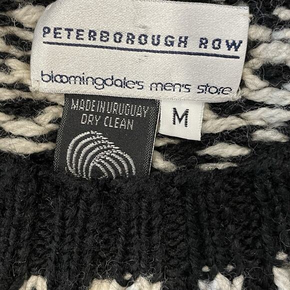 Vintage Peterborough Row Mens Sweater M Chunky Grandpa 100% Wool Warm - Picture 4 of 7